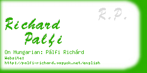 richard palfi business card